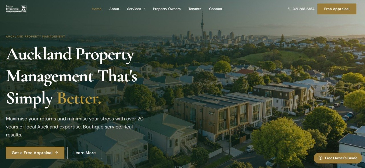 Better Residential Property Management website